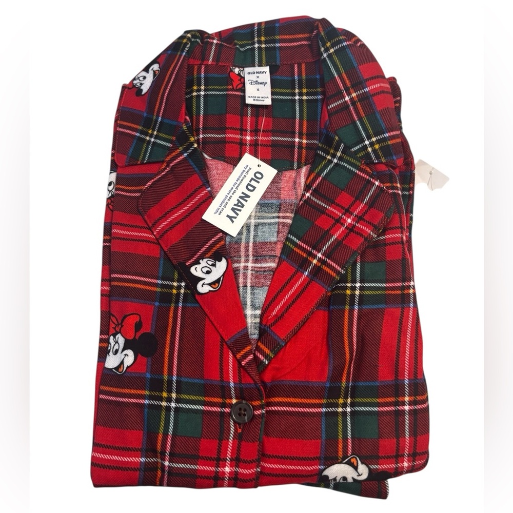 Old Navy x Disney Red Plaid Minnie Mouse Pajama Set - Picture 4 of 5